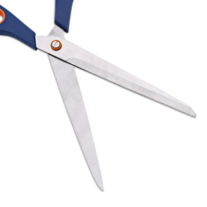 Tailor's <b>Scissors</b> 11 Inch Stainless Steel Fabric Cutting Home Use Blue Orange Handle - Product Image 3