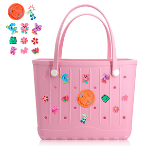 Waterproof <b>large</b>-capacity eco-friendly rubber <b>beach</b> <b>bag</b> travel storage easy to clean eva tote <b>bag</b> with charm decoration - Product Image 4