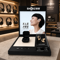 Support d'affichage portable pour écouteurs avec éclairage LED moderne personnalisé pour magasin d'électronique