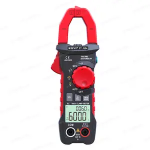 Nueva llegada 600A corriente verdadero RMS inteligente alicate amperímetro ZOYI 4000 Auto Rang Digital Clamp Meter probador de voltaje