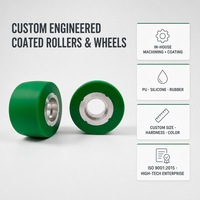 Roues industrielles en caoutchouc avec noyau en polyuréthane, roulettes de convoyeur, rouleaux pour robots AGV, fabrication OEM personnalisée