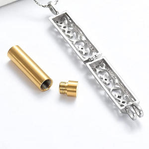 Nouveau Collier Urne Commémorative Mini Luxe Tendance pour Animaux de Compagnie, Flacon de Parfum, Boîte à Cendres Personnalisée, Fabriqué en <span class=keywords><strong>Usine</strong></span>, Plusieurs Couleurs pour Animaux et Humains - Product Image 2