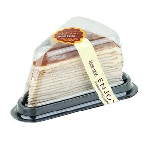 קופסאות פלסטיק משולשות לאריזת עוגות, מאפים וגבינות לחיות מחמד, בדרגת מזון, עם מכסה, לאריזת קינוחים ומוס. - Product Image 4