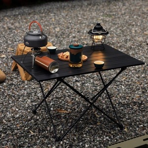 Outdoor <b>Folding</b> <b>Table</b> Portable Egg Roll <b>Table</b> Lightweight Rectangular Foldable Picnic Camping Road Trip Use Obsidian Black - Product Image 2