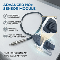 Sensor de NOx de Alta Resistencia 12V 5WK9 7338A para Freightliner Cascadia Detroit DD13 DD15, Monitor de Gases de Escape, 12 Meses de Garantía