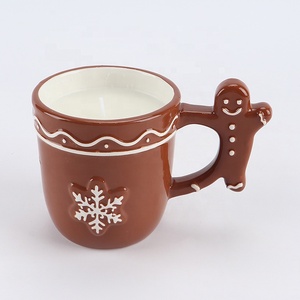 Bougie en céramique en forme de teckel « Holly <span class=keywords><strong>Jolly</strong></span> » – Bougie parfumée de Noël – Cadeau pour les amoureux des chiens – Vente en gros - Product Image 2