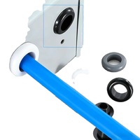 Grommet en caoutchouc silicone double face, protection industrielle, anti-poussière, ignifuge, noir et blanc, taille personnalisée, 60-80 Shore