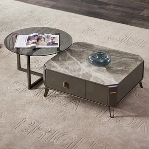 New Arrival đồ nội thất <span class=keywords><strong>Antique</strong></span> tối giản nối dài TV khán đài tủ kính 2 Piece <span class=keywords><strong>End</strong></span> bảng Bàn cà phê - Product Image 5