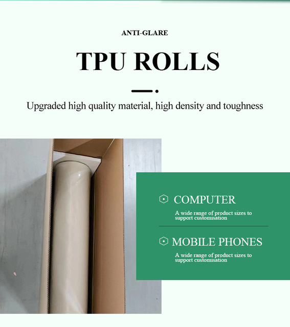 Factory Manufacture Anti-glare Scratch-resistant Screen Protector TPU Material Roll