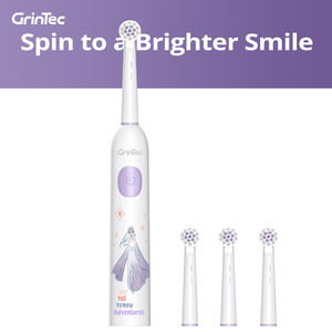 Batterij Aangedreven Roterende Elektrische Tandenborstel Met Zachte Haren Geavanceerde Reiniging Voor Volwassenen En Kinderen - Product Image 2