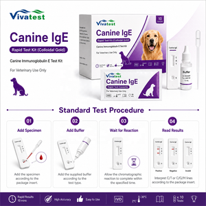 Kit <span class=keywords><strong>de</strong></span> Prueba <span class=keywords><strong>de</strong></span> <span class=keywords><strong>IgE</strong></span> Canino Vivatest con Certificación CE, Detección Rápida <span class=keywords><strong>de</strong></span> Alergias en Perros Mediante Muestra <span class=keywords><strong>de</strong></span> <span class=keywords><strong>Sangre</strong></span> Veterinaria - Product Image 2