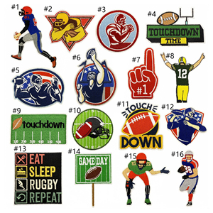 Patchs de football américain brodés thermocollants pour le sport - Product Image 2