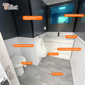 Toilettes portables de luxe écologiques antidérapantes, adaptées aux personnes âgées, pour usage public extérieur - Product Image 2