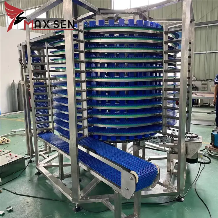 Maxsen Cooling Conveyor Flexible Conveyor Flexible Cooling Tower/Spiral Cooling Conveyor For Bakery