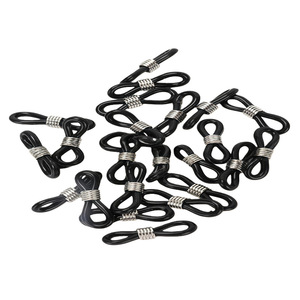 Anneau en silicone, crochet pour chaîne de lunettes, boucle pour cordon de masque, en caoutchouc et métal, durable, design en forme de huit, pour accessoires de bijouterie - Product Image 1