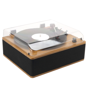 Tourne-disque rétro BT avec Bluetooth, lecteur <span class=keywords><strong>de</strong></span> disques vinyles avec couvercle anti-poussière, en bois, excellent son - Product Image 2