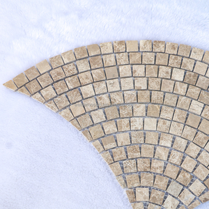Azulejo de mosaico de mármol ligero <span class=keywords><strong>Emperador</strong></span> con forma de abanico, azulejo de suelo de mosaico de pared de baño, azulejos de escamas de pescado de mármol ligero <span class=keywords><strong>Emperador</strong></span> - Product Image 3