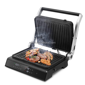 Aifa Digital Press Panini BBQ <span class=keywords><strong>griller</strong></span> Parrilla de contacto eléctrica de 4 rebanadas con temporizador Cocina Antiadherente <span class=keywords><strong>Steak</strong></span> Griddle Barbacoa Grill - Product Image 3