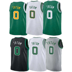 Vente en gros de vêtements pour hommes de haute qualité 100% polyester, équipe de <span class=keywords><strong>Boston</strong></span> # <span class=keywords><strong>Maillot</strong></span> de basket-ball <span class=keywords><strong>Tatum</strong></span>, cousu, logo personnalisé en relief 3D, séchage rapide, short - Product Image 1