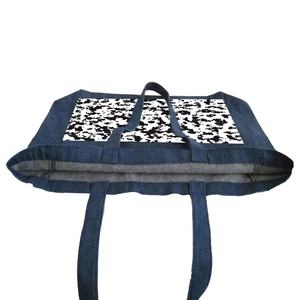 Sacs fourre-tout décontractés en toile de coton écologique avec fermeture éclair, motif léopard tendance pour femme, pour le shopping et l'usage quotidien - Product Image 2