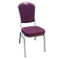 Chaise de banquet empilable en aluminium rembourrée en tissu pour hôtels, salles de réception et événements de mariage – Vente en gros à prix réduit