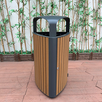 Conteneur de déchets de qualité commerciale Poubelle en acier galvanisé pour jardin extérieur et usage public Poubelles de rue Poubelles de recyclage
