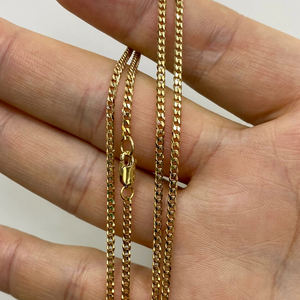 Xưởng Trang Sức Vàng Cao Cấp Bán Buôn Quà Tặng Giáng Sinh Dây Chuyền Nam Mặt Xích Cuban 45cm Vàng <span class=keywords><strong>18K</strong></span> Thật AU750 - Product Image 3