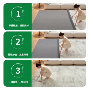 Alfombra Lavable y Removible Lizhen, Rectangular, Moderna, para Sofá, Dormitorio, Alfombra de Gran Tamaño, Lavable a Máquina - Product Image 1