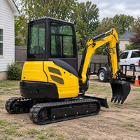 Mini-excavatrice de 1 tonne, 2 tonnes, 3 tonnes, 3,5 tonnes certifiée CE EPA, excavatrice compacte avec moteur Kubota, petite excavatrice agricole, excavatrice sur chenilles