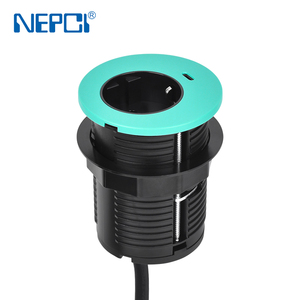 <span class=keywords><strong>Prise</strong></span> électrique de bureau dissimulée avec ports USB Type C, station de charge haute efficacité 65W pour espace de travail - Product Image 3