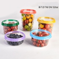 Boîte d'emballage en plastique PET à clapet, hermétique, jetable, pour snacks, fruits secs et noix, avec couvercles colorés – Meilleures ventes