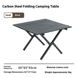 ชุดโต๊ะและเก้าอี้พับได้สแตนเลสแบบพกพา น้ำหนักเบาพิเศษ สำหรับ 1-2 คน เหมาะสำหรับตั้งแคมป์และปิกนิก - Product Image 6