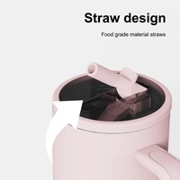 Bouteille d'eau de style coréen de 40 oz avec poignée, bouteille d'eau anti-fuite, adaptée aux femmes