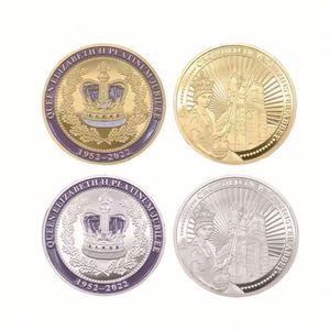 Pièce de monnaie commémorative personnalisée en émail métallique de la Reine Elizabeth d'Angleterre pour cadeau promotionnel - Product Image 4