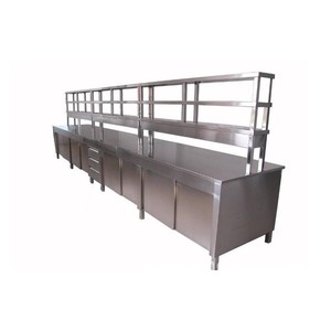 Mesa de trabajo de laboratorio JONMSE de acero inoxidable 304 con cajones para uso en laboratorios escolares - Product Image 2