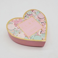 Boîte à chocolat personnalisée en carton rigide en forme de cœur avec couvercle, logo UV, divers inserts pour l'emballage de boîtes cadeaux