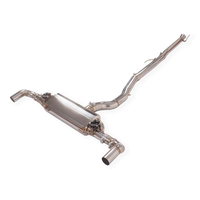 Silencieux d'échappement Catback en acier inoxydable avec soupape pour Mercedes Benz A45 CLA45 AMG 2.0T W177, kit de sonorisation sport à quatre sorties