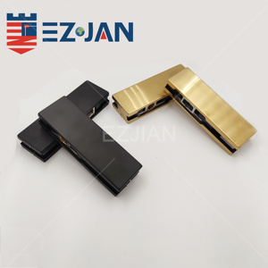 נירוסטה 304 תיקון הולם מזג ללא מסגרת זכוכית דלת פנל למעלה מהדק תיקון הולם תיקון הולם עם מפתחות - Product Image 3