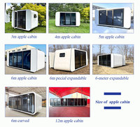 Cabine Apple de luxe légère de 6 m, salon de coiffure mobile, villa préfabriquée modulaire, cabine Apple