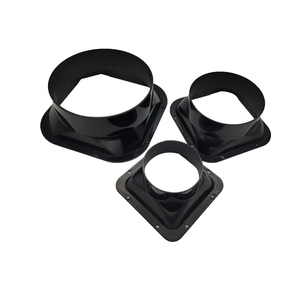 Zwart Pvc Plastic Duct Verbinding Fittings Voor Luchtcirculatie Verdikte Vierkante Flens - Product Image 1