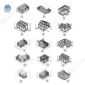 Techo triangular, casa de cristal de aluminio, solárium prefabricado al aire libre con acristalamiento de baja emisividad y certificado CE para jardín/Villa - Product Image 3