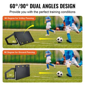 Panneau de rebondissement à 2 angles de mur de football pliable en HDPE portable de 45 "x 18" pour enfants adultes tir équipement de football d'entraînement de passage - Product Image 3