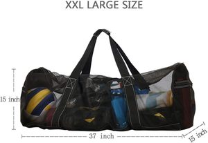 Sac de plongée en maille <span class=keywords><strong>XXL</strong></span> pour la plongée sous-marine ou en apnée Sacs de plongée avec tuba Extra Large Beach et Totes avec poches zippées - Product Image 2