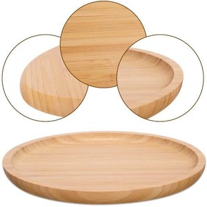 Plateau de service Echo Bamboo 20cm couleur bois naturel pour thé, collations, fruits, petit-déjeuner - Product Image 4