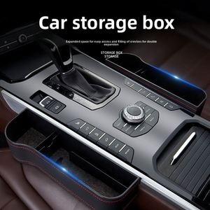 Boîte de rangement en cuir PU imperméable pour l'espace entre les sièges de voiture, organiseur de poche populaire pour l'intérieur de la voiture - Product Image 3
