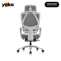 Chaise de bureau ergonomique en maille avec repose-pieds, confort inclinable pour le bureau à domicile et l'espace de travail exécutif, fabrication directe OEM/ODM