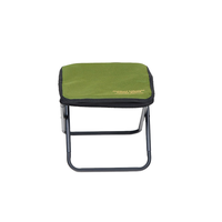 Tabouret de camping pliable portable en fer de 11 pouces avec logo personnalisé, capacité de 300 lb, pour jardin, pique-nique, extérieur, jardinage, pêche, barbecue