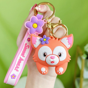 พวงกุญแจขวดน้ำมันเหลวแบบใหม่ ดีไซน์สร้างสรรค์ รูปหมีสเตลล่าลู พร้อมลูกปัดเรืองแสง - Product Image 6