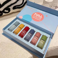 Vente en gros de coffrets de vernis à ongles en gel écologiques avec impression de logo personnalisé, boîte en papier rigide magnétique de luxe avec insert