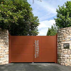 Puertas de Entrada de Acero Corten Personalizadas, Cortadas con Láser, Valla de Privacidad, Ecológicas, Resistentes al Agua y al Desgaste, Fáciles de Montar, Naturales - Product Image 1